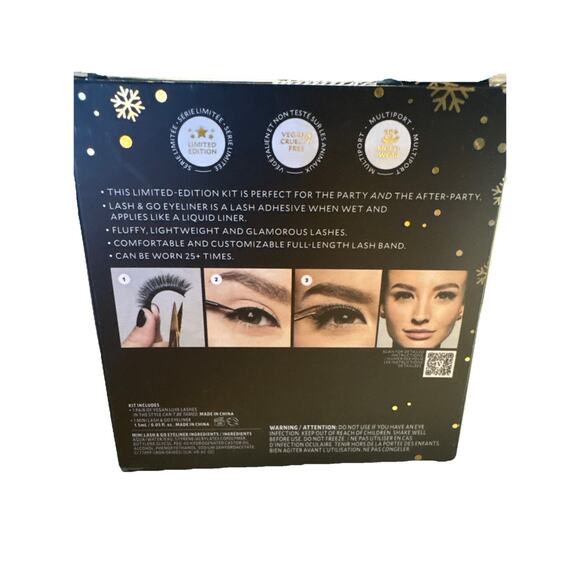 Velour All-Stars Lashes Kit 1pr Vegan Luxe Lashes 1 Applicator 1 Eyeliner NIB - Picture 3 of 3